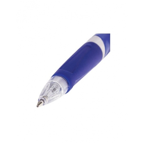 Ручка шариковая автоматическая с грипом BRAUBERG Rave, СИНЯЯ, корпус синий, узел 0,7 мм, линия письма 0,35 мм, BPR103, (24 шт.) - фото 3