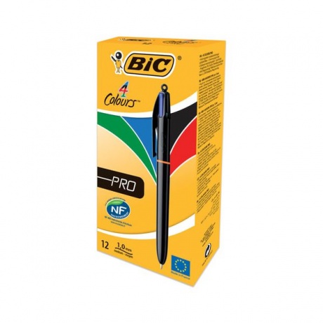 Ручка шариковая автоматическая BIC 4 Colours Pro, 4 цвета (синий, черный, красный, зеленый), узел 1 мм, линия письма 0,32 мм, 902129 - фото 2