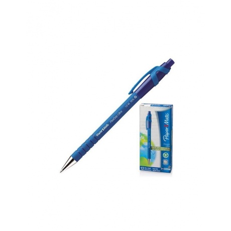 Ручка шариковая автоматическая сгрипом PAPER MATE Flexgrip Ultra RT, СИНЯЯ, soft-touch, узел 1,2 мм, линия письма 1 мм, S0190433 - фото 1