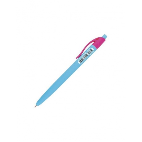 Ручка шариковая масляная автоматическая BRAUBERG FRUITY RX, СИНЯЯ, soft-touch, узел 0,7 мм, линия письма 0,35 мм, OBPR128, (24 шт.) - фото 6