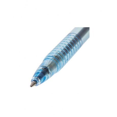 Ручка шариковая масляная автоматическая BRAUBERG Click Blue, СИНЯЯ, тонированный корпус, узел 1 мм, линия письма 0,5 мм, OBPR136, (100 шт.) - фото 3