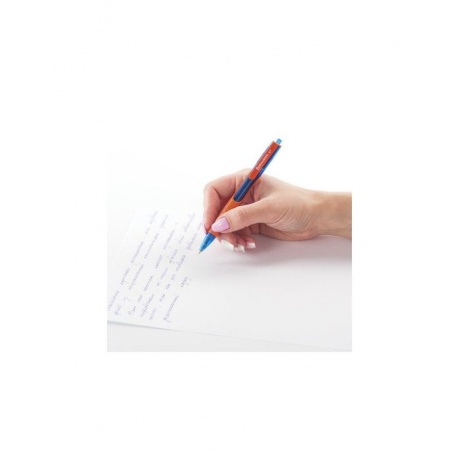 Ручка шариковая масляная автоматическая BRAUBERG Phantom color, СИНЯЯ, узел 0,7 мм, линия письма 0,35 мм, OBPR204, (24 шт.) - фото 11
