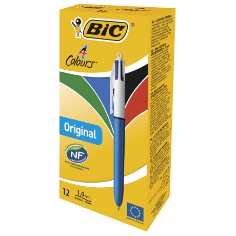 Ручка шариковая автоматическая BIC 4 Colours Original, 4 цвета (синий, черный, красный, зеленый), линия письма 0,32 мм, 889969 - фото 2