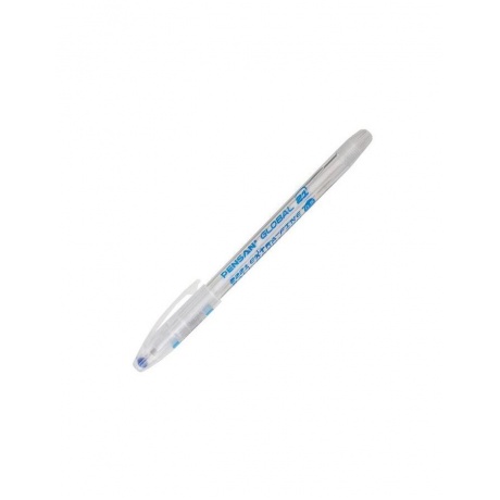 Ручка шариковая масляная PENSAN Global-21, СИНЯЯ, корпус прозрачный, узел 0,5 мм, линия письма 0,3 мм, 2221, (36 шт.) - фото 3