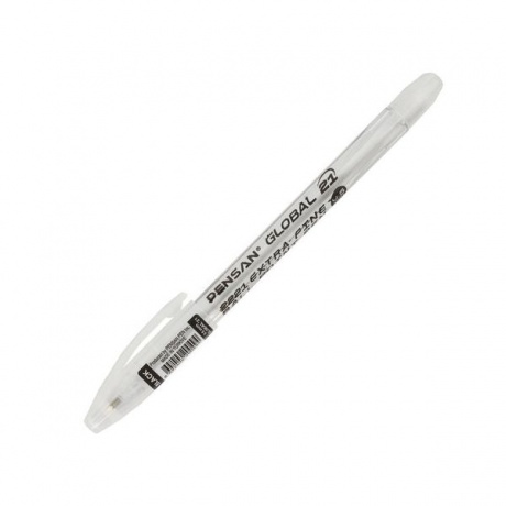 Ручка шариковая масляная PENSAN Global-21, ЧЕРНАЯ, корпус прозрачный, узел 0,5 мм, линия письма 0,3 мм, 2221, (36 шт.) - фото 2