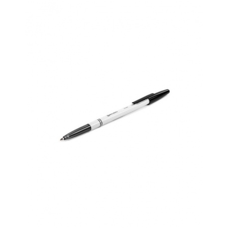 Ручка шариковая BRAUBERG Офисная, ЧЕРНАЯ, корпус белый, узел 1 мм, линия письма 0,5 мм, 140890, (96 шт.) - фото 6