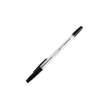 Ручка шариковая BRAUBERG Line, ЧЕРНАЯ, корпус прозрачный, узел 1 мм, линия письма 0,5 мм, BP178, (100 шт.) - фото 3