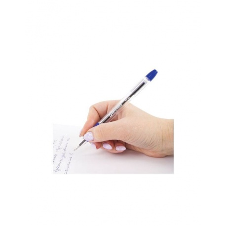 Ручка шариковая с грипом BRAUBERG Samurai, СИНЯЯ, корпус прозрачный, узел 0,7 мм, линия письма 0,35 мм, BP119, (24 шт.) - фото 8