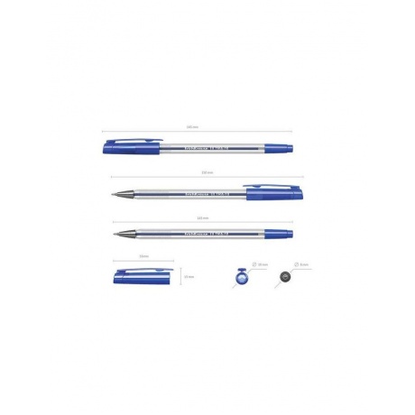 Ручка шариковая масляная ERICH KRAUSE Ultra-10, СИНЯЯ, корпус прозрачный, узел 0,7 мм, линия письма 0,26 мм, 13873, (24 шт.) - фото 3