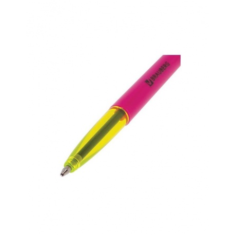 Ручка шариковая BRAUBERG Color, СИНЯЯ, корпус ассорти, узел 1 мм, линия письма 0,5 мм, 141507, (96 шт.) - фото 7