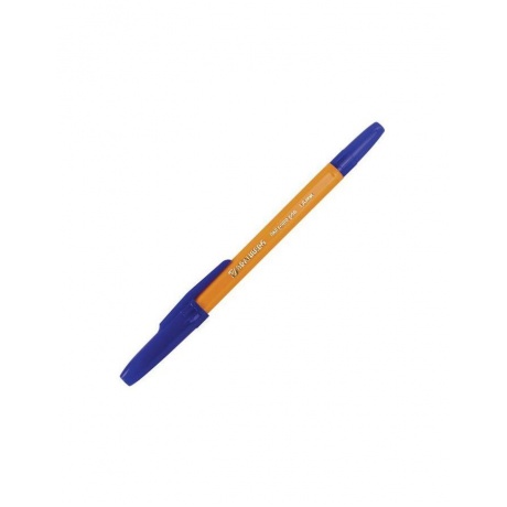 Ручка шариковая BRAUBERG Carina Orange, СИНЯЯ, корпус оранжевый, узел 1 мм, линия письма 0,35 мм, BP214, (100 шт.) - фото 3