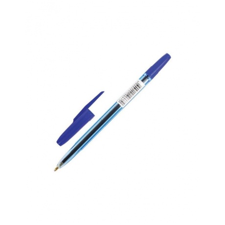 Ручка шариковая BRAUBERG Carina Blue, СИНЯЯ, корпус тонированный синий, узел 1 мм, линия письма 0,4 мм, BP215, (100 шт.) - фото 2