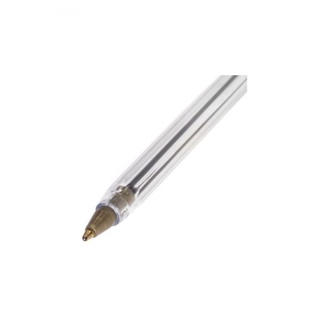 Ручка шариковая STAFF, СИНЯЯ, корпус прозрачный, узел 1 мм, линия письма 0,5 мм, BP233, (100 шт.) - фото 3