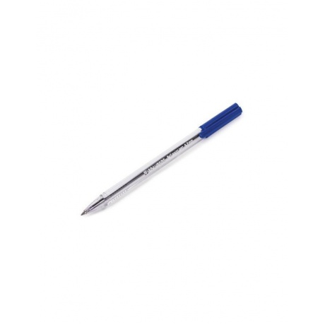 Ручка шариковая BRAUBERG трехгранная, СИНЯЯ, корпус прозрачный, узел 0,7 мм, линия письма 0,3 мм, BP216, (72 шт.) - фото 6