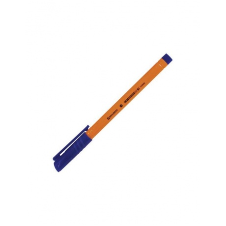 Ручка шариковая BRAUBERG Solar, СИНЯЯ, трехгранная, корпус оранжевый, узел 1 мм, линия письма 0,5 мм, BP172, (50 шт.) - фото 3