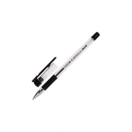 Ручка шариковая с грипом BRAUBERG X-Writer, ЧЕРНАЯ, узел 0,7 мм, линия письма 0,35 мм, BP197, (50 шт.) - фото 1
