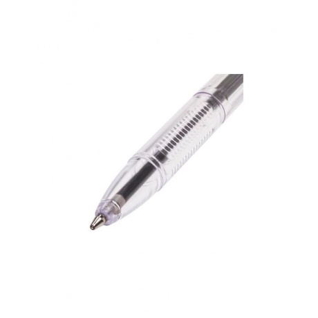 Ручка шариковая BRAUBERG X-333, СИНЯЯ, корпус прозрачный, узел 0,7 мм, линия письма 0,35 мм, BP163, (100 шт.) - фото 4