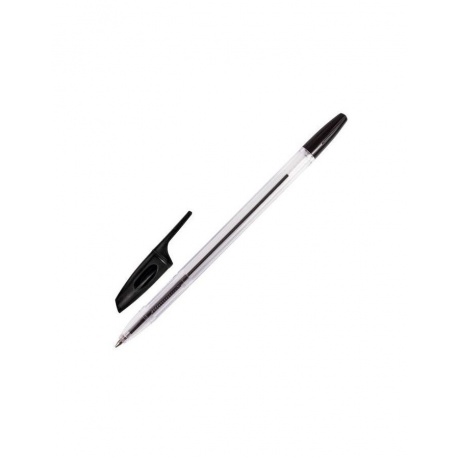 Ручка шариковая BRAUBERG X-333, ЧЕРНАЯ, корпус прозрачный, узел 0,7 мм, линия письма 0,35 мм, BP164, (100 шт.) - фото 2