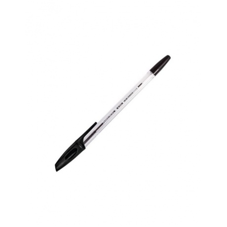 Ручка шариковая BRAUBERG X-333, ЧЕРНАЯ, корпус прозрачный, узел 0,7 мм, линия письма 0,35 мм, BP164, (100 шт.) - фото 3