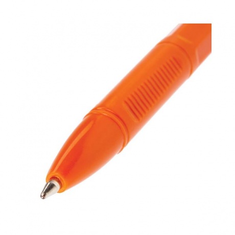 Ручка шариковая BRAUBERG X-333 Orange, ЧЕРНАЯ, корпус оранжевый, узел 0,7 мм, линия письма 0,35 мм, BP168, (100 шт.) - фото 4