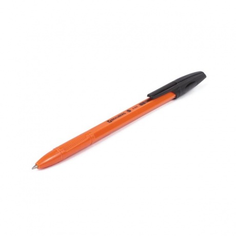 Ручка шариковая BRAUBERG X-333 Orange, ЧЕРНАЯ, корпус оранжевый, узел 0,7 мм, линия письма 0,35 мм, BP168, (100 шт.) - фото 6