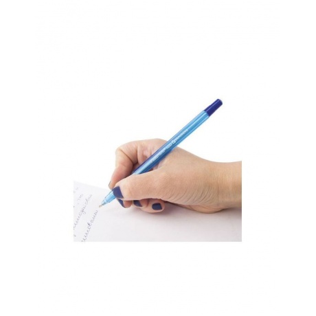 Ручка шариковая масляная BRAUBERG Assistant, СИНЯЯ, корпус тонированный, 0,7 мм, линия письма 0,35 мм, 142484, (48 шт.) - фото 8