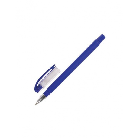 Ручка шариковая масляная BRAUBERG Matt, СИНЯЯ, корпус синий, узел 0,7 мм, линия письма 0,35 мм, 142486, (24 шт.) - фото 1