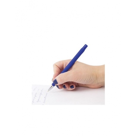 Ручка шариковая масляная BRAUBERG Matt, СИНЯЯ, корпус синий, узел 0,7 мм, линия письма 0,35 мм, 142486, (24 шт.) - фото 8