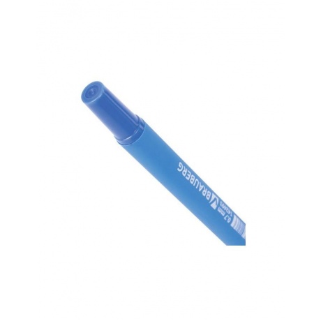 Ручка шариковая BRAUBERG Capital blue, СИНЯЯ, корпус soft-touch голубой, узел 0,7 мм, линия письма 0,35 мм, BP174, (24 шт.) - фото 5
