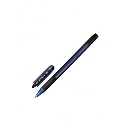 Ручка шариковая масляная с грипом UNI (Япония) JetStream, СИНЯЯ, корпус синий, узел 0,7 мм, линия письма 0,35 мм, SX-101-07 BLUE, (12 шт.) - фото 1