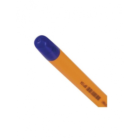 Ручка шариковая STAFF, СИНЯЯ, шестигранная, корпус оранжевый, узел 1 мм, линия письма 0,5 мм, BP104, (100 шт.) - фото 5