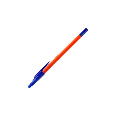 Ручка шариковая масляная STAFF Flare, СИНЯЯ, корпус оранжевый, узел 1 мм, линия письма 0,7 мм, OBP101, (100 шт.) - фото 3