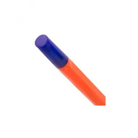 Ручка шариковая масляная STAFF Flare, СИНЯЯ, корпус оранжевый, узел 1 мм, линия письма 0,7 мм, OBP101, (100 шт.) - фото 5