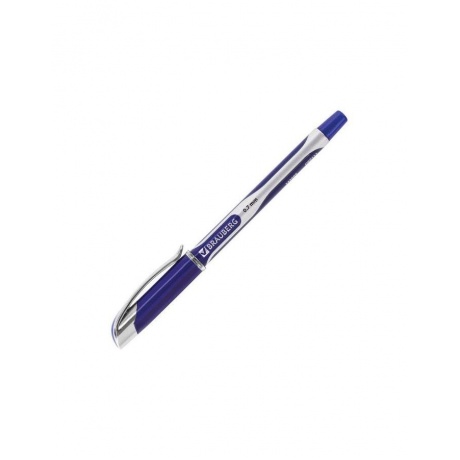 Ручка шариковая масляная с грипом BRAUBERG Sigma Plus, СИНЯЯ, печать, узел 0,7 мм, линия письма 0,35 мм, OBP111, (24 шт.) - фото 3