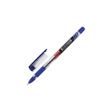 Ручка шариковая масляная с грипом BRAUBERG Spark, СИНЯЯ, печать, узел 0,7 мм, линия письма 0,35 мм, OBP118, (36 шт.) - фото 2