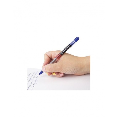 Ручка шариковая масляная с грипом BRAUBERG Spark, СИНЯЯ, печать, узел 0,7 мм, линия письма 0,35 мм, OBP118, (36 шт.) - фото 8
