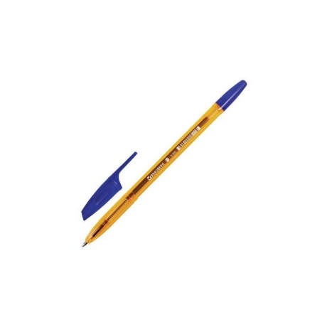 Ручка шариковая BRAUBERG X-333 AMBER, СИНЯЯ, корпус тонированный оранжевый, узел 0,7 мм, линия письма 0,35 мм, BP157, (100 шт.) - фото 1