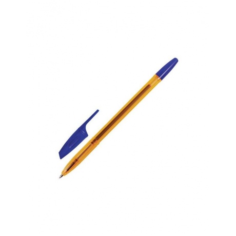 Ручка шариковая BRAUBERG X-333 AMBER, СИНЯЯ, корпус тонированный оранжевый, узел 0,7 мм, линия письма 0,35 мм, BP157, (100 шт.) - фото 2