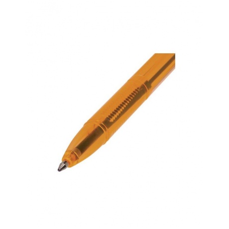 Ручка шариковая BRAUBERG X-333 AMBER, СИНЯЯ, корпус тонированный оранжевый, узел 0,7 мм, линия письма 0,35 мм, BP157, (100 шт.) - фото 4