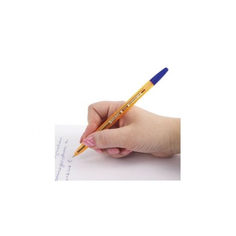 Ручка шариковая BRAUBERG X-333 AMBER, СИНЯЯ, корпус тонированный оранжевый, узел 0,7 мм, линия письма 0,35 мм, BP157, (100 шт.) - фото 8