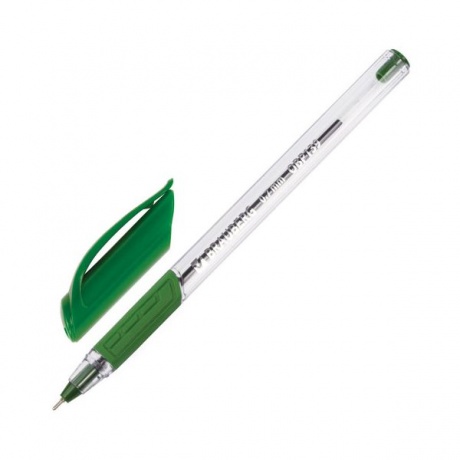 Ручка шариковая масляная BRAUBERG Extra Glide GT, ЗЕЛЕНАЯ, трехгранная, узел 0,7 мм, линия письма 0,35 мм, OBP139, (36 шт.) - фото 1