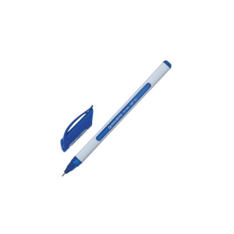 Ручка шариковая масляная BRAUBERG Extra Glide Soft White, СИНЯЯ, узел 0,7 мм, линия письма 0,35 мм, OBP155, (24 шт.) - фото 1