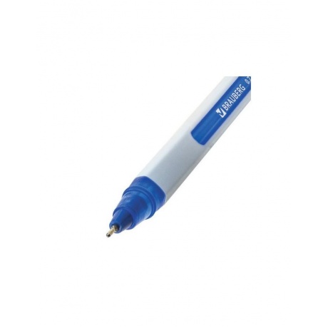 Ручка шариковая масляная BRAUBERG Extra Glide Soft White, СИНЯЯ, узел 0,7 мм, линия письма 0,35 мм, OBP155, (24 шт.) - фото 4