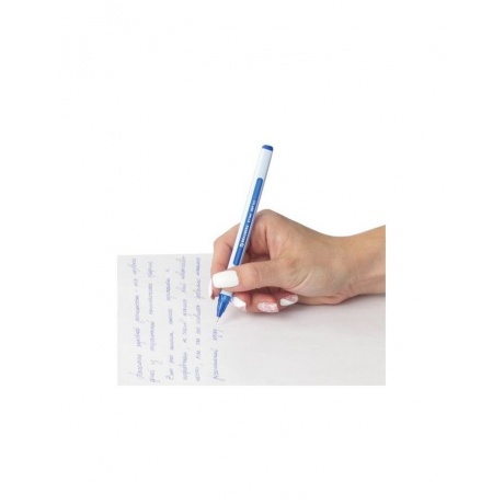 Ручка шариковая масляная BRAUBERG Extra Glide Soft White, СИНЯЯ, узел 0,7 мм, линия письма 0,35 мм, OBP155, (24 шт.) - фото 8
