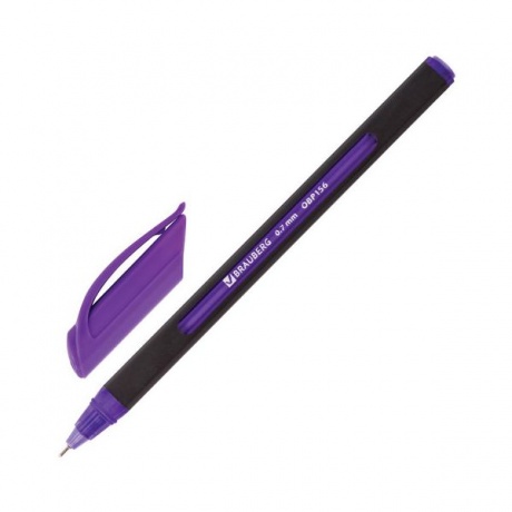 Ручка шариковая масляная BRAUBERG Extra Glide Soft Color, СИНЯЯ, узел 0,7 мм, линия письма 0,35 мм, OBP156, (24 шт.) - фото 2