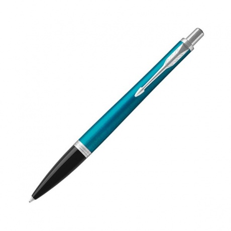 Ручка шариковая PARKER Urban Core Vibrant Blue CT, корпус изумрудный глянцевый лак, хромированные детали, синяя, 1931577 - фото 1