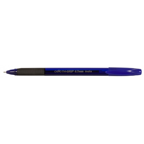 Ручка шариковая Cello Trimate Grip (TRIG-31B) синяя, корпус синий - фото 3