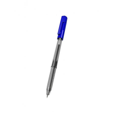 Ручка шариковая Deli Arrow EQ00930 синяя, корпус прозрачный/синий (12 шт. в уп-ке) - фото 2