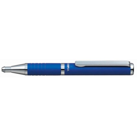 Ручка шариковая автоматическая Zebra Slide (BP115-BL) синяя, корпус синий - фото 2