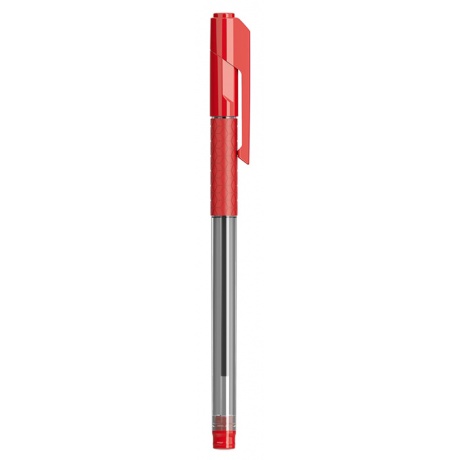 Ручка шариковая Deli Arrow EQ01540 красный, корпус прозрачный/красный - фото 2